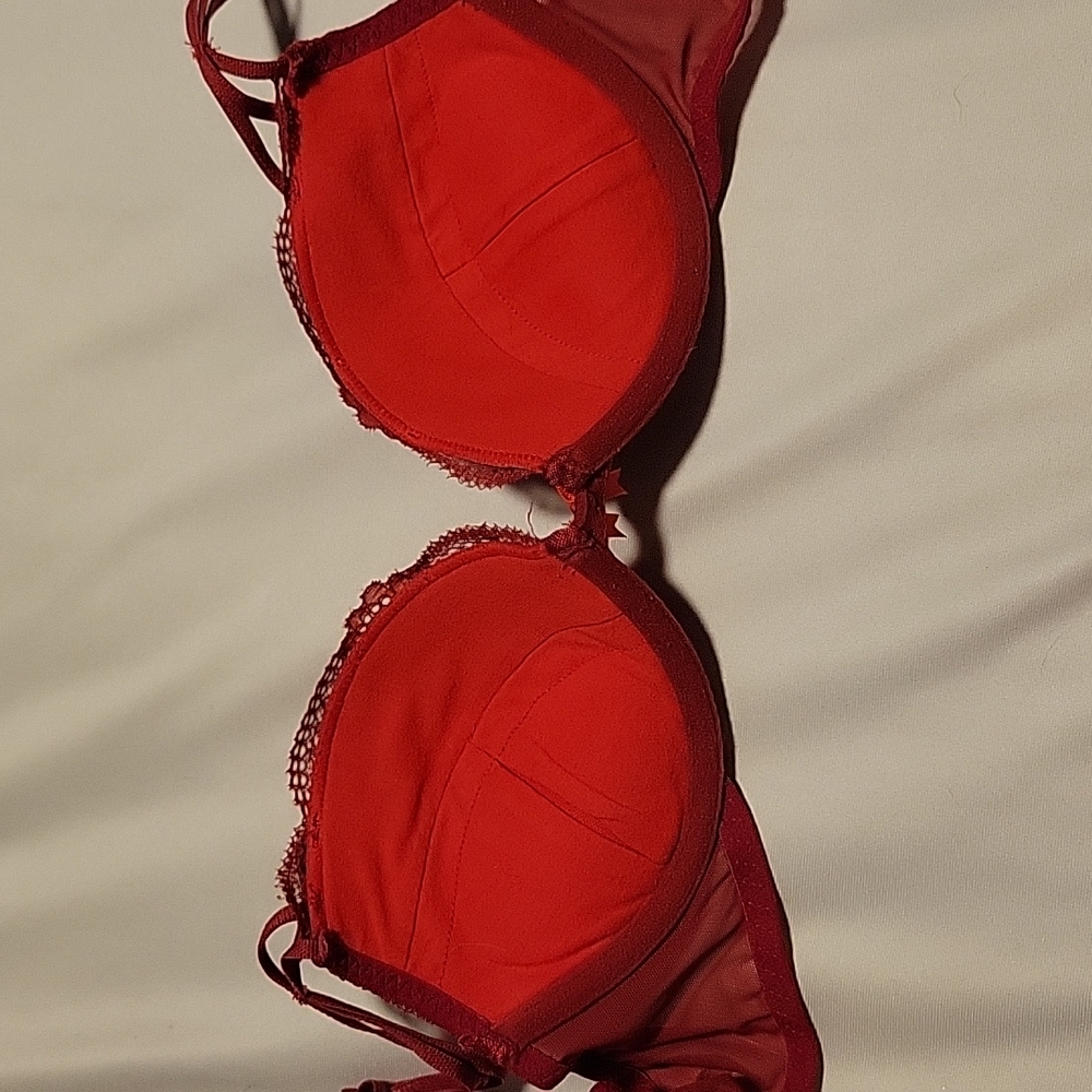 Adore Me Red Lace Push Up 34A Bra - Picture 3 of 6